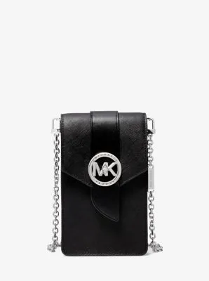 Small Saffiano Leather Smartphone Crossbody Bag