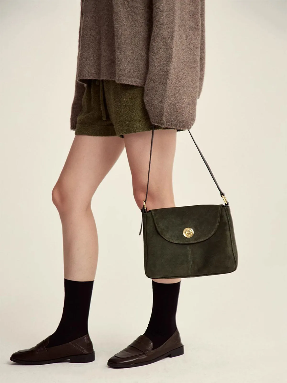 Suede French Casual Shoulder Bag