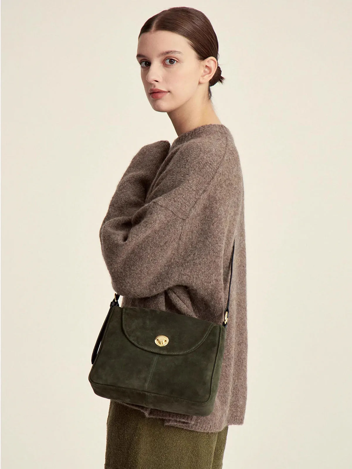 Suede French Casual Shoulder Bag