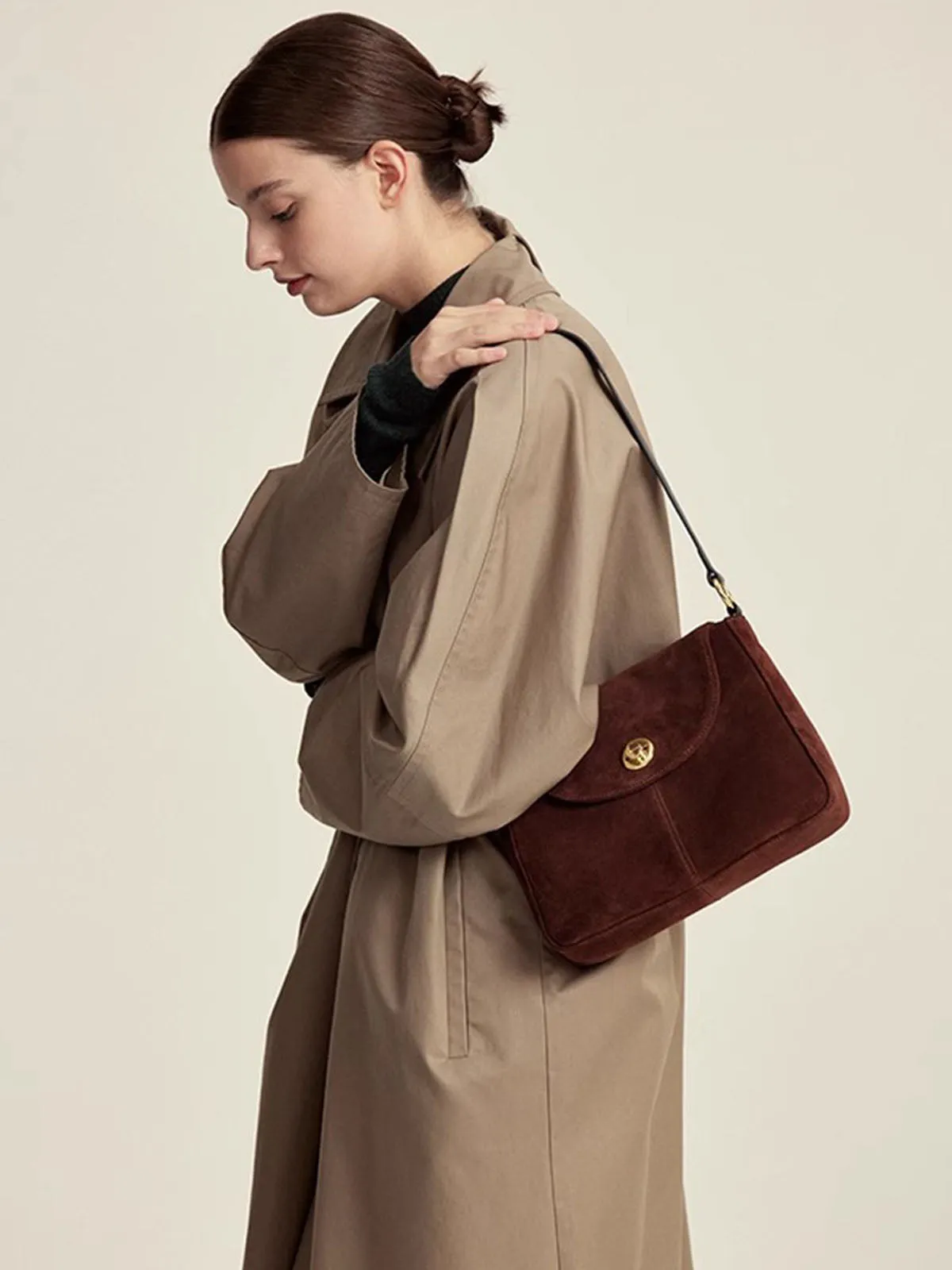 Suede French Casual Shoulder Bag