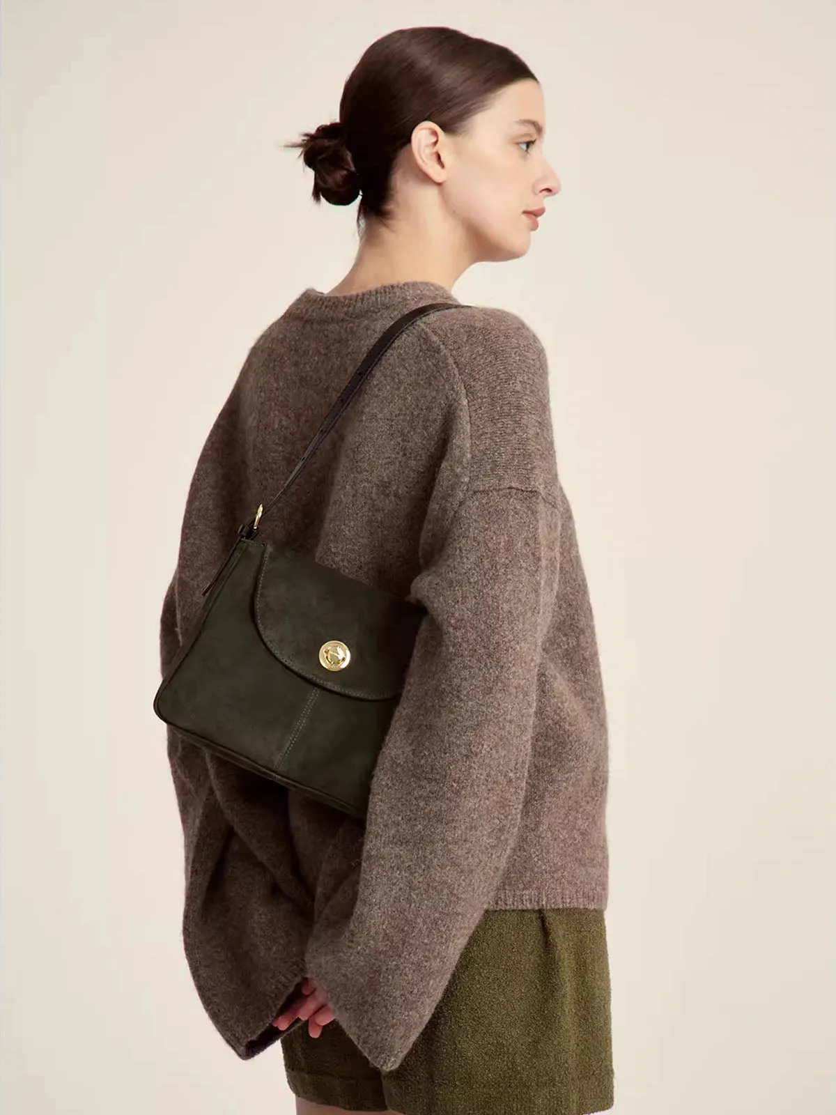 Suede French Casual Shoulder Bag