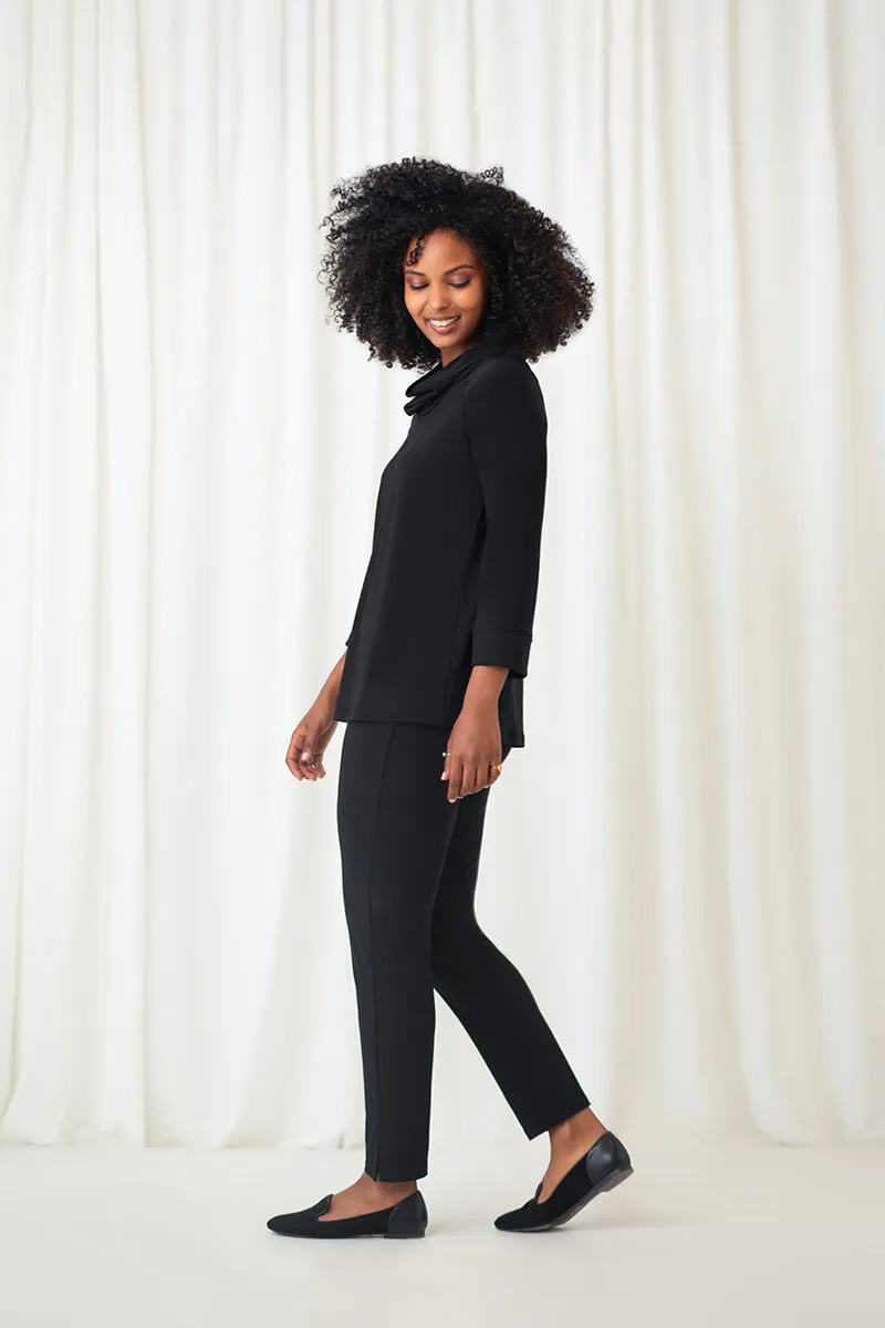 Wide Cuff Raglan Sleeve Top | Black