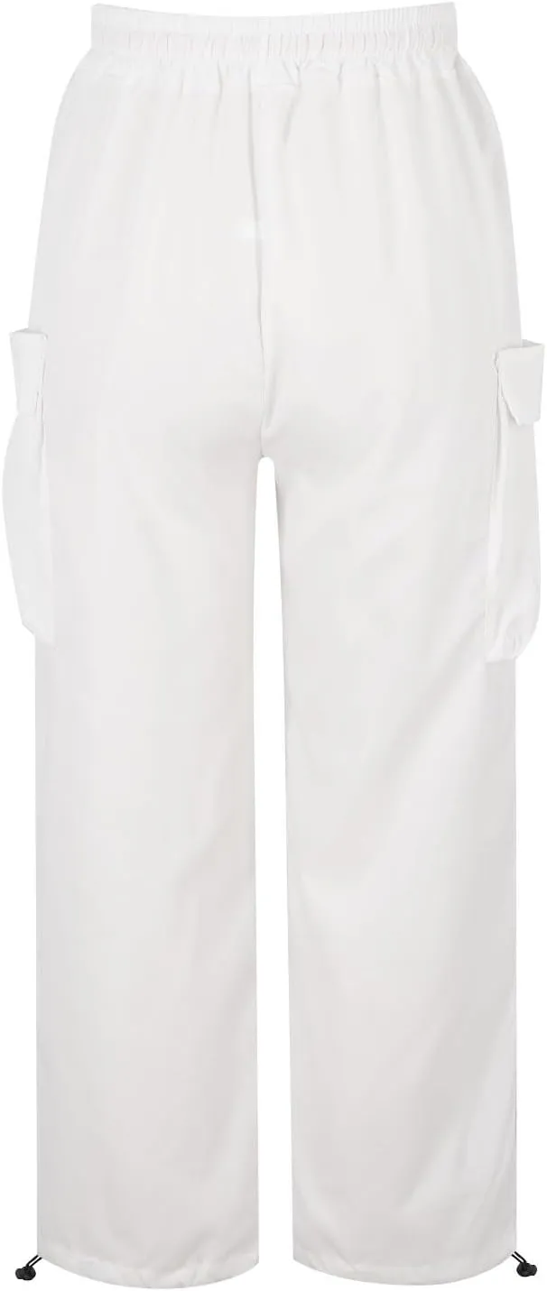 Wide Leg Pants for Women Winter Slim Business Palazzo with Pockets High Waisted Elastic Waist