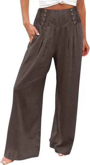 Women's Straight Leg Pants Winter flexie Hiking Thermal with Pockets Wide Leg Straight Leg