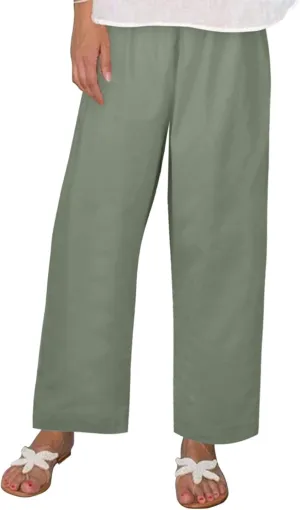 Womens Wide Leg Harem Pants Winter Lightweight Work Pants with Pockets Barrel Pants Fleece Lined