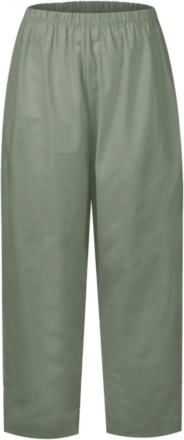Womens Wide Leg Harem Pants Winter Lightweight Work Pants with Pockets Barrel Pants Fleece Lined