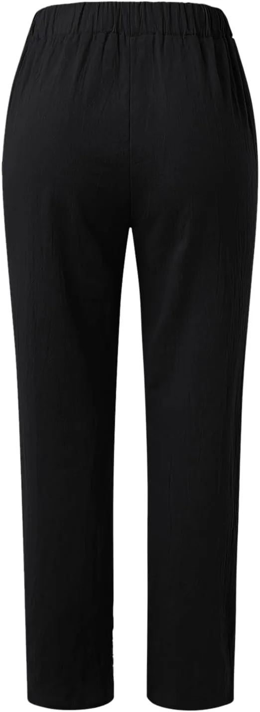 Womens Wide Leg Sweatpants Winter Opaque Beach Thermal with Pockets Barrel Pants Wide Leg