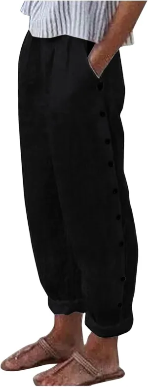 Womens Wide Leg Sweatpants Winter Opaque Beach Thermal with Pockets Barrel Pants Wide Leg