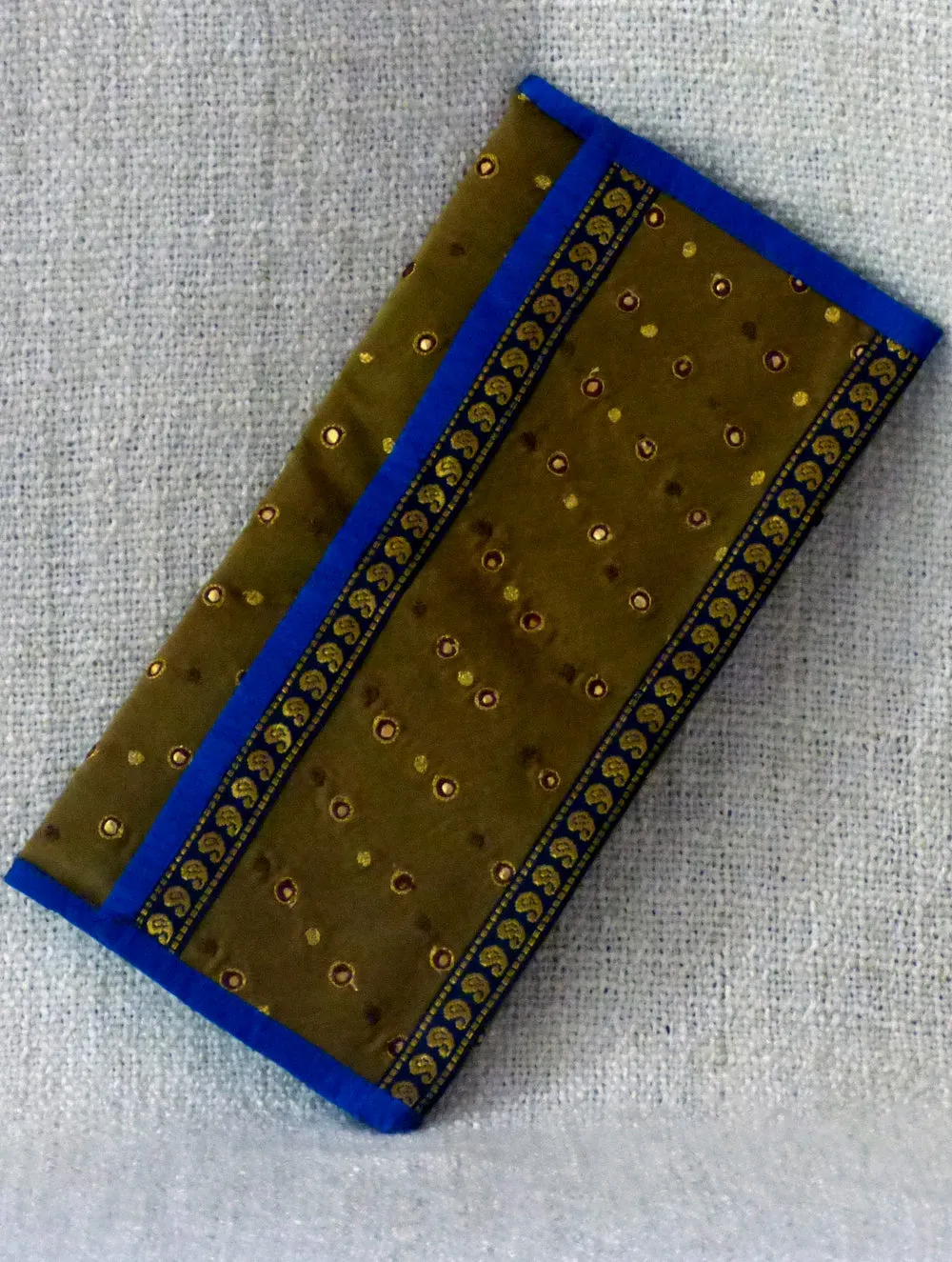 Zardozi on Silk Clutch Bag